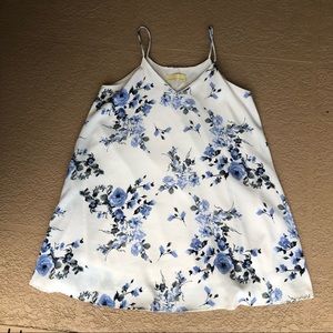 Lizard Thicket how.very.loved Cream Floral Swing Dress Sz M